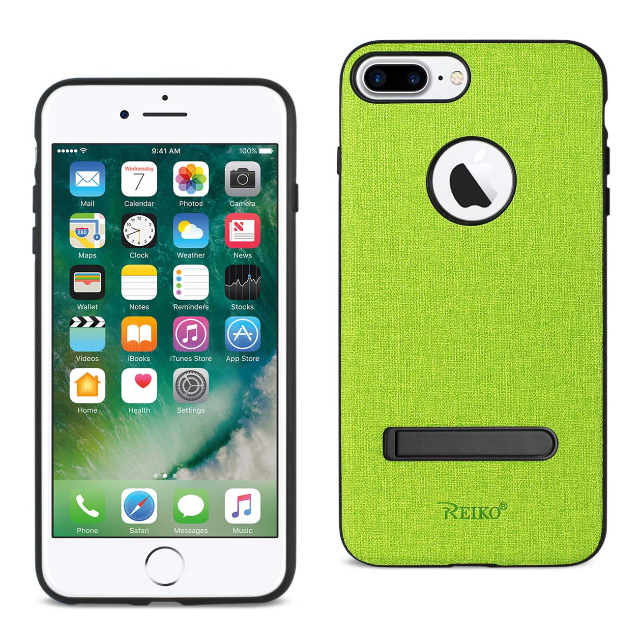iPhone 8 Plus/ 7 Plus Rugged Texture TPU Protective Cover In Green