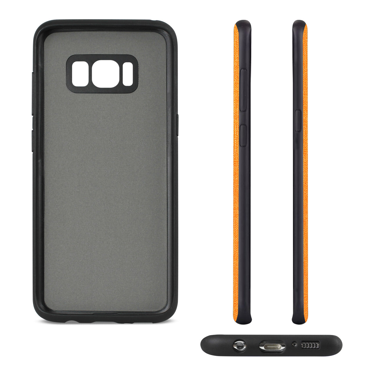 Samsung Galaxy S8 Edge/ S8 Plus Denim Texture TPU Protector Cover In Orange