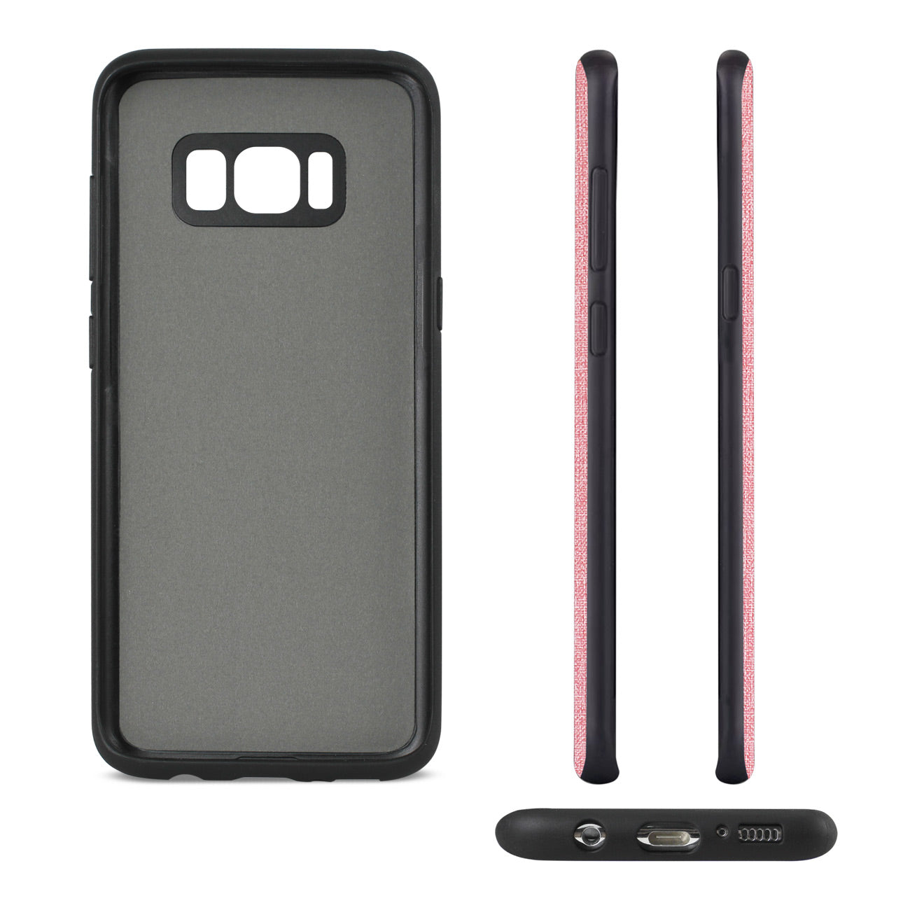 Samsung Galaxy S8/ SM Denim Texture TPU Protector Cover In Pink