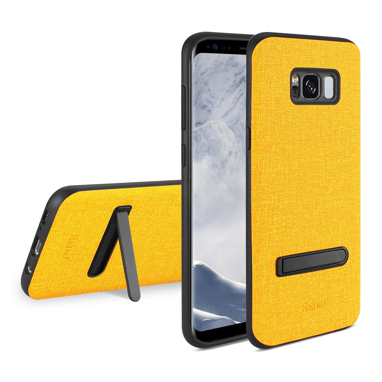 Samsung Galaxy S8/ SM Denim Texture TPU Protector Cover In Yellow