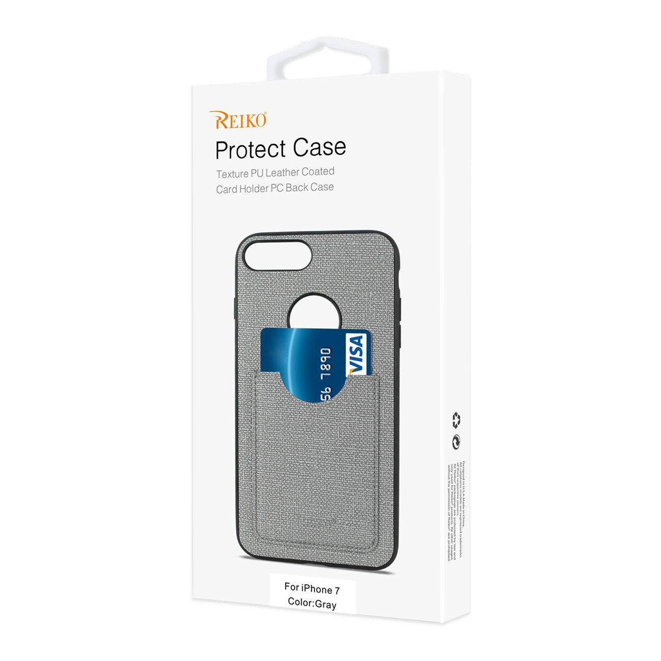Cover Protector Texture Anti-Slip Card Slot iPhone 7/ 8/ SE2 Gray Color