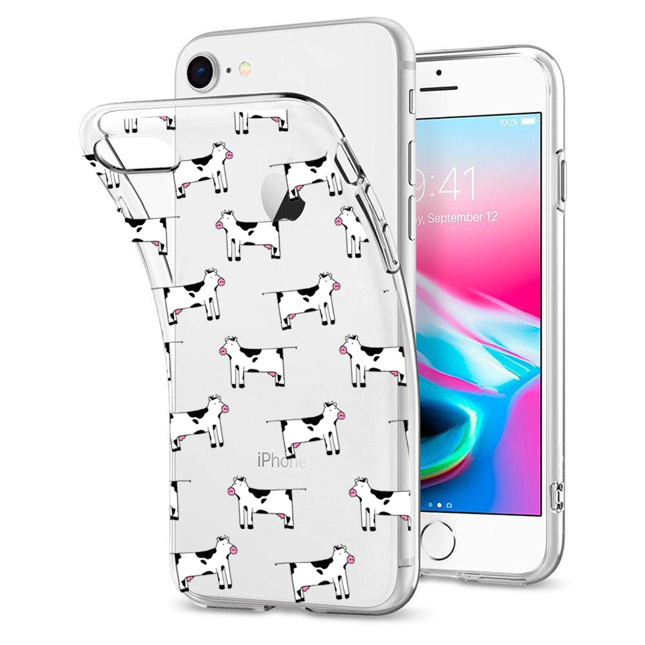 Case Air Cushion With Cow Design iPhone 7/ 8/ SE2