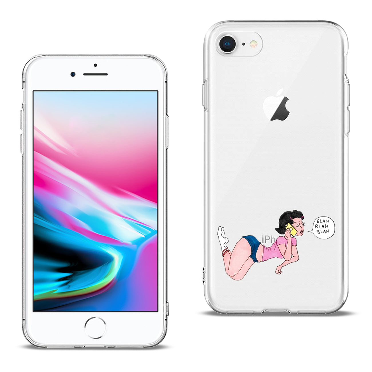 Case Air Cushion With Lady Design iPhone 7/ 8/ SE2