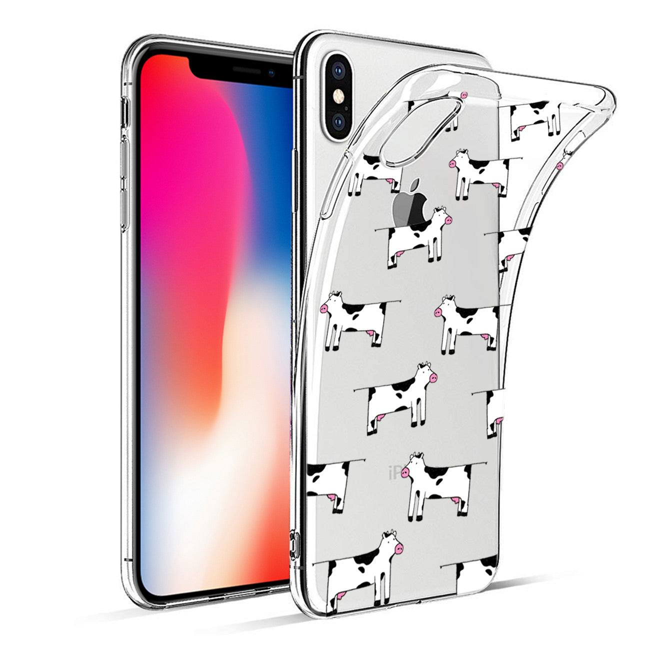 Case Air Cushion With Cow Design Apple iPhone X/ iPhone XS