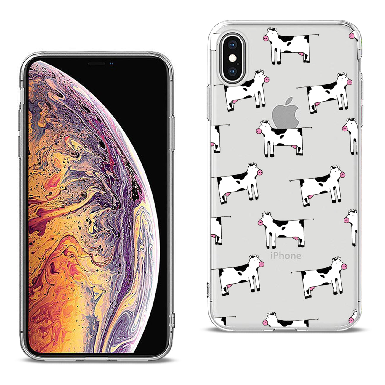 Apple iPhone XS MAX Design Air Cushion Case With Cow Design