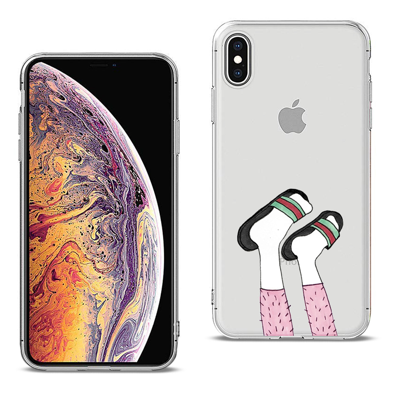 Apple iPhone XS MAX Design Air Cushion Case With Feet Design