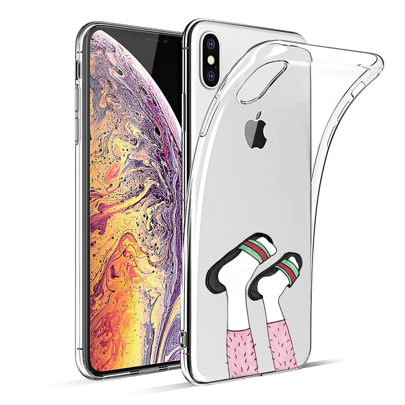 Apple iPhone XS MAX Design Air Cushion Case With Feet Design