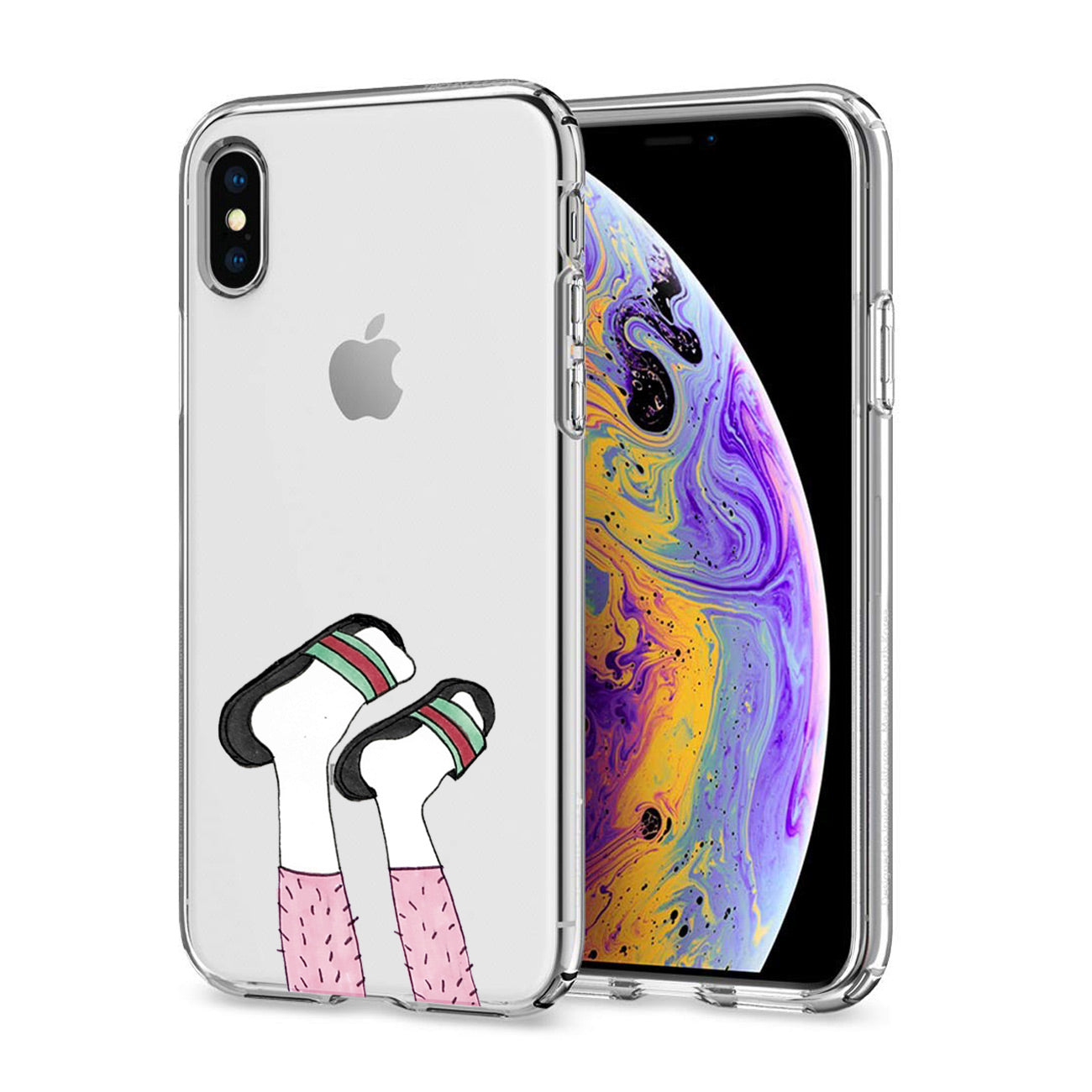Apple iPhone XS MAX Design Air Cushion Case With Feet Design