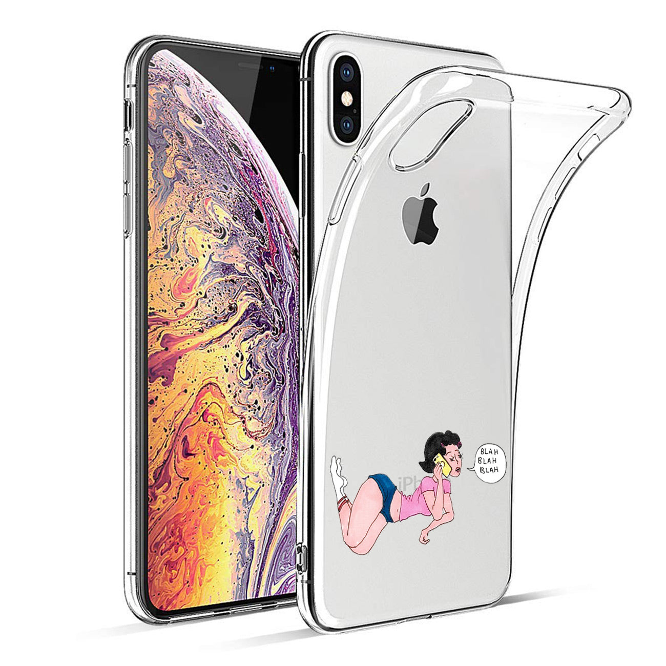 Apple iPhone XS MAX Design Air Cushion Case With Lady Design
