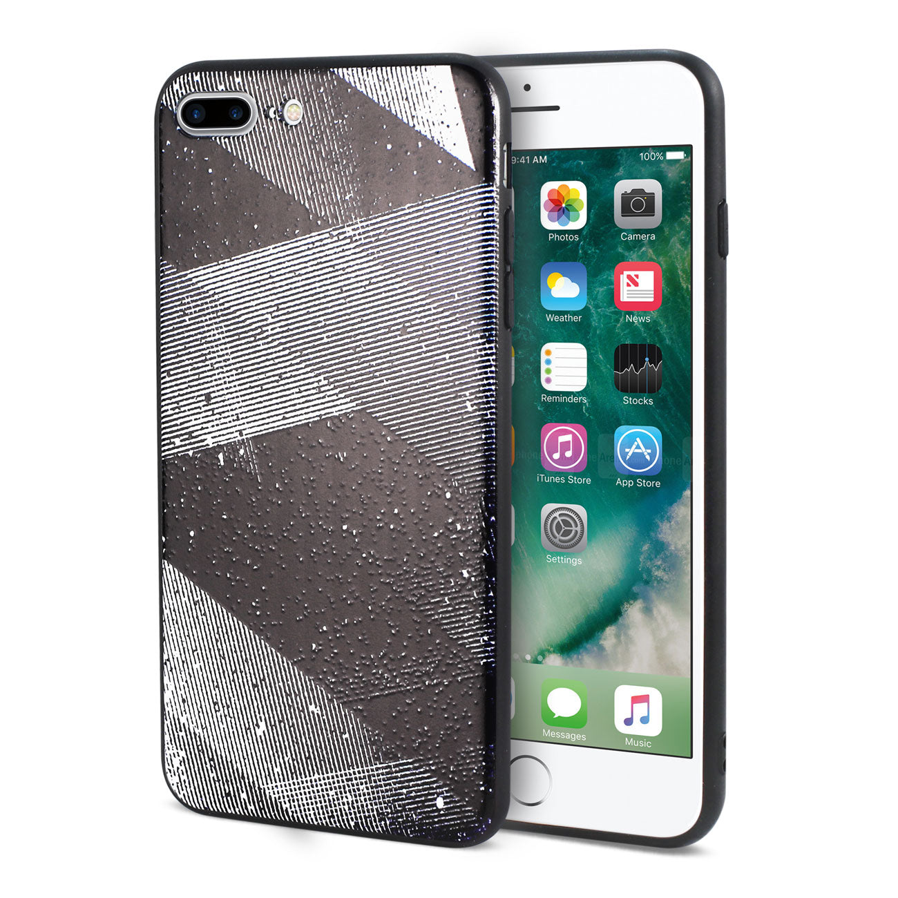 Case iPhone TPU With Shades Of Oblique Stripes 8 Plus/ 7 Plus