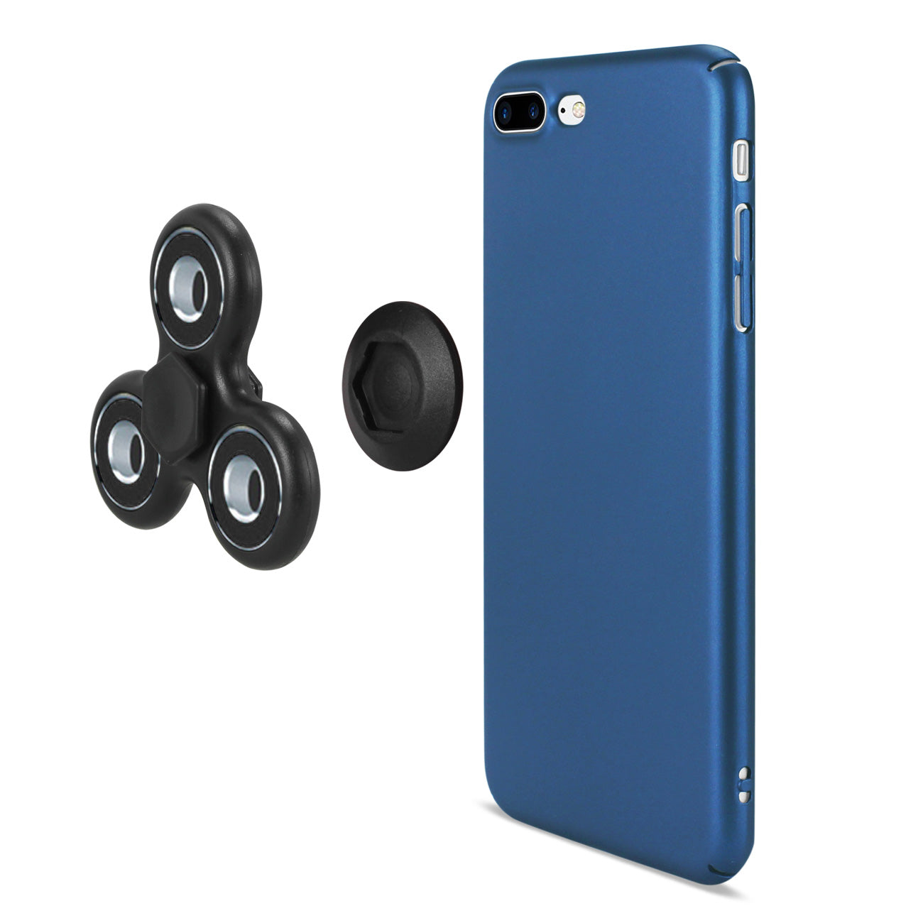 Case With Fidget Spinner Clip On iPhone 8 Plus/ 7 Plus Navy Color