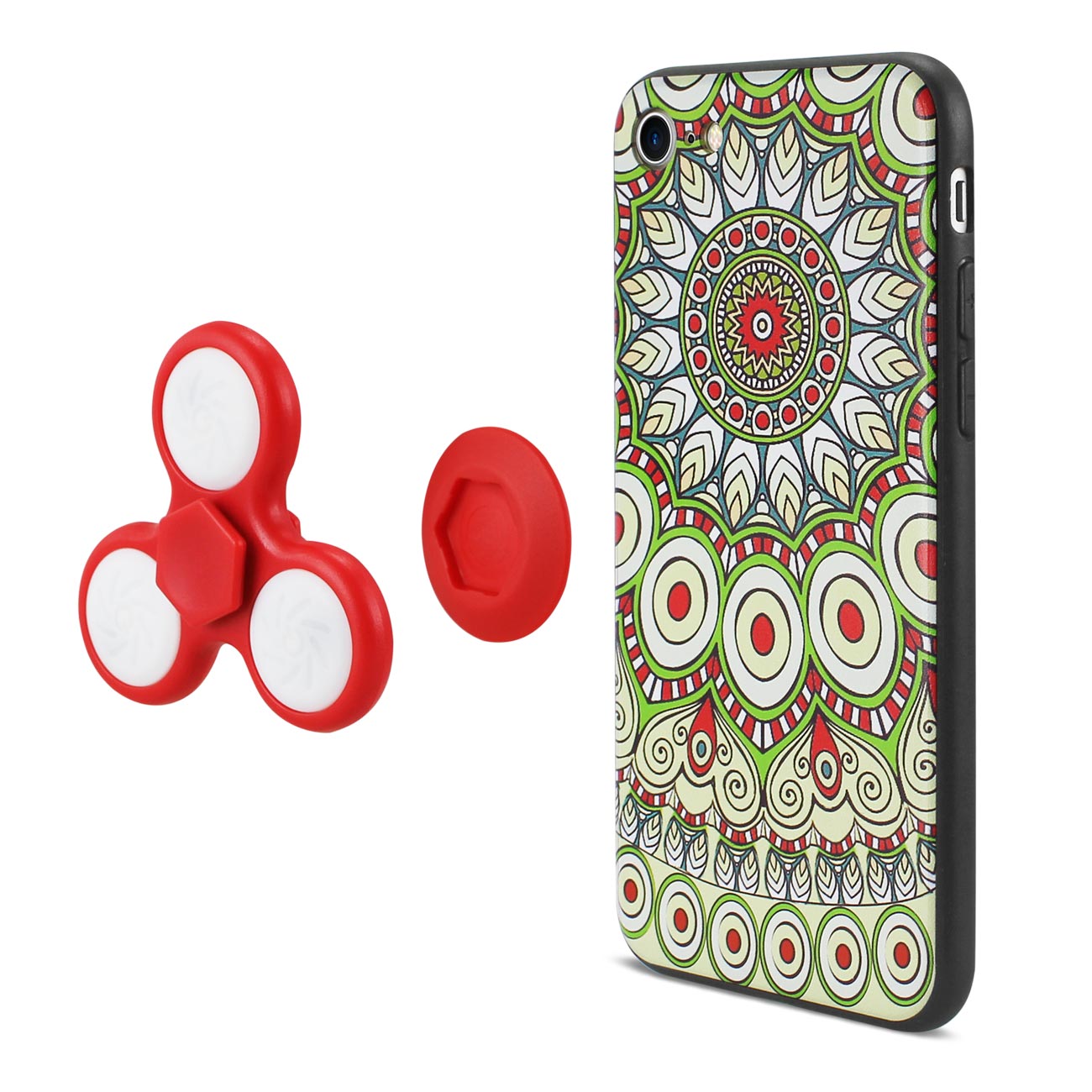Case LED Fidget Spinner Clip On The Inspiration Of Peacock Design iPhone 7/ 8/ SE2 Beige Color