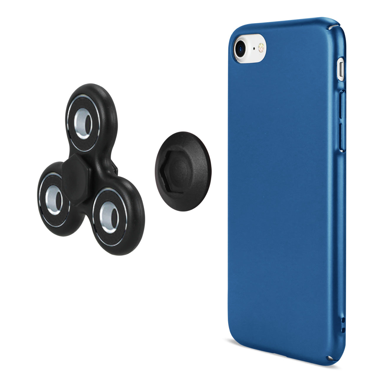 Case With Fidget Spinner Clip On iPhone 7/ 8/ SE2 Navy Color