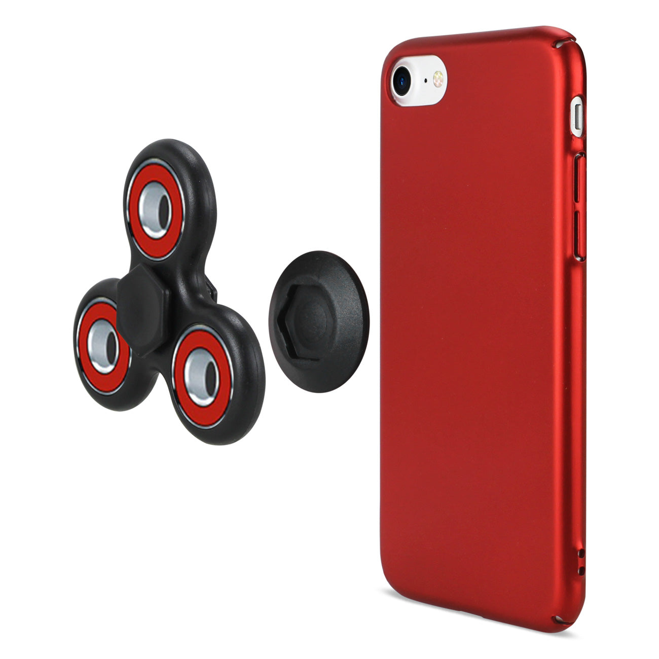Case With Fidget Spinner Clip On iPhone 7/ 8/ SE2 Red Color