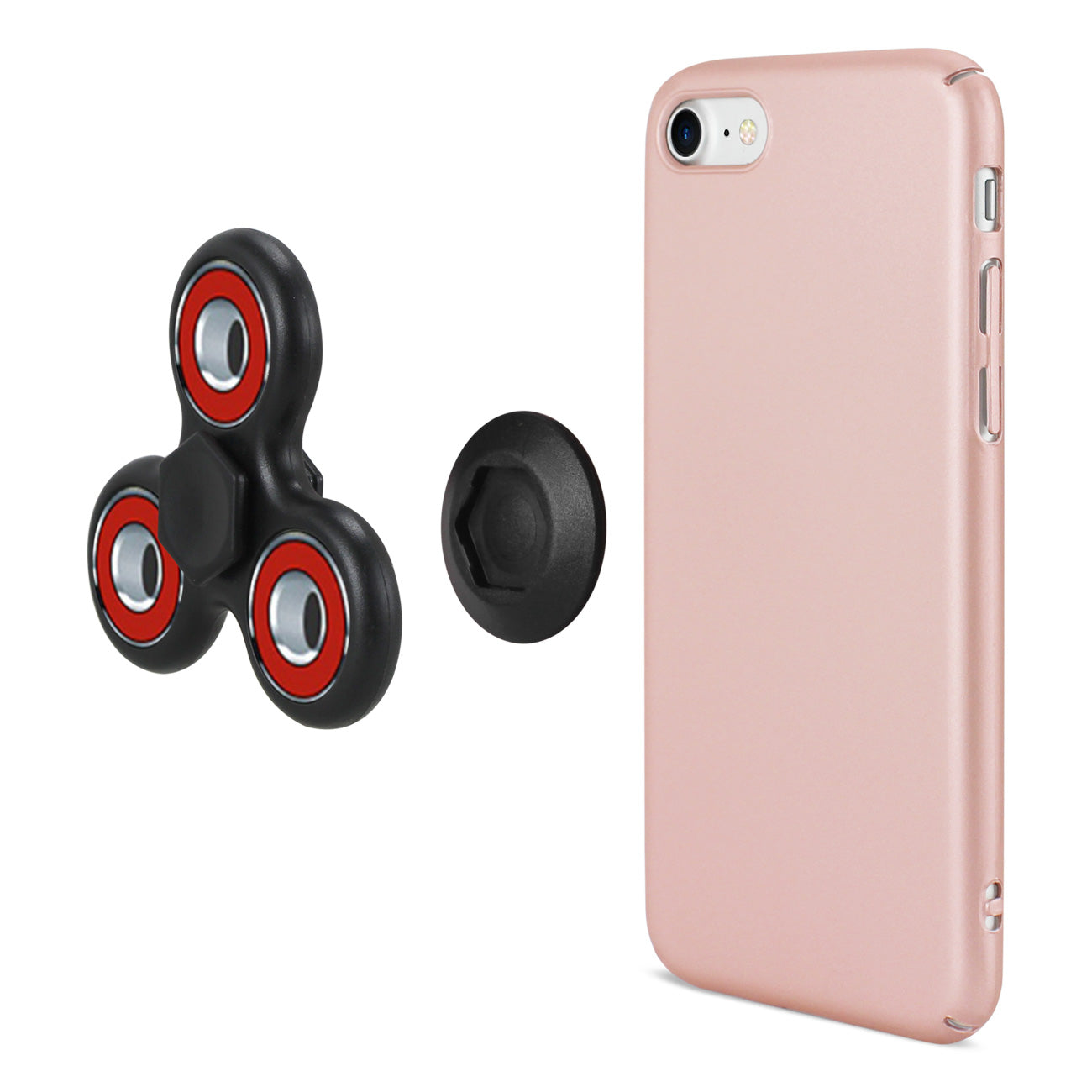 Case With Fidget Spinner Clip On iPhone 7/ 8/ SE2 Rose Gold Color