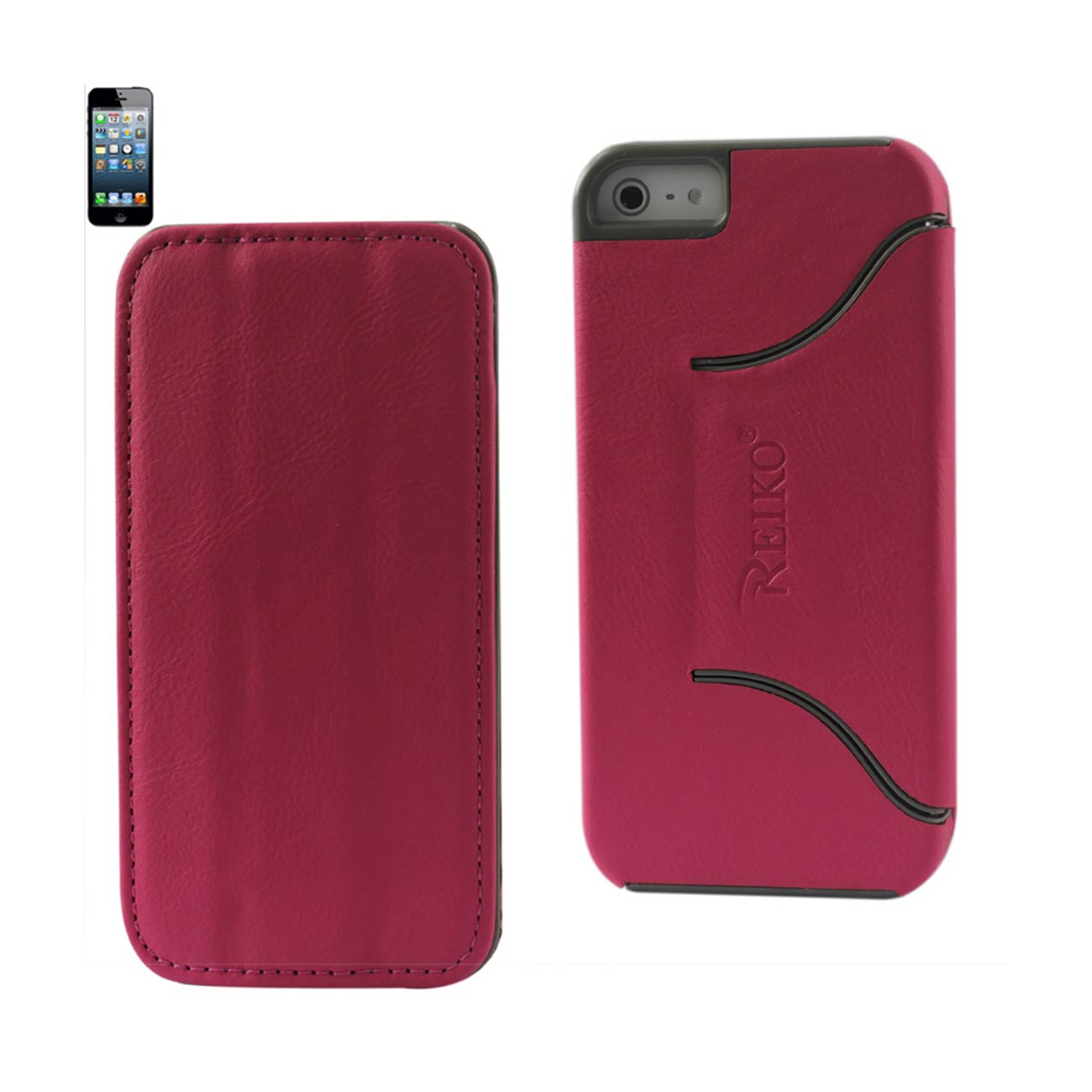 Case Flip Folio With Stand iPhone SE/ 5S/ 5 Hot Pink Color