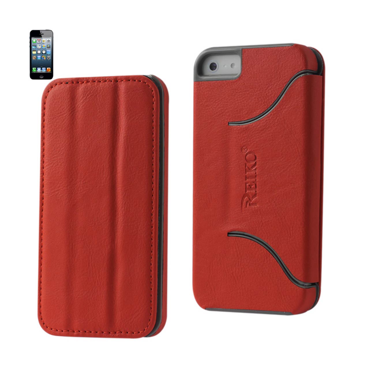 Case Flip Folio With Stand iPhone SE/ 5S/ 5 Orange Color