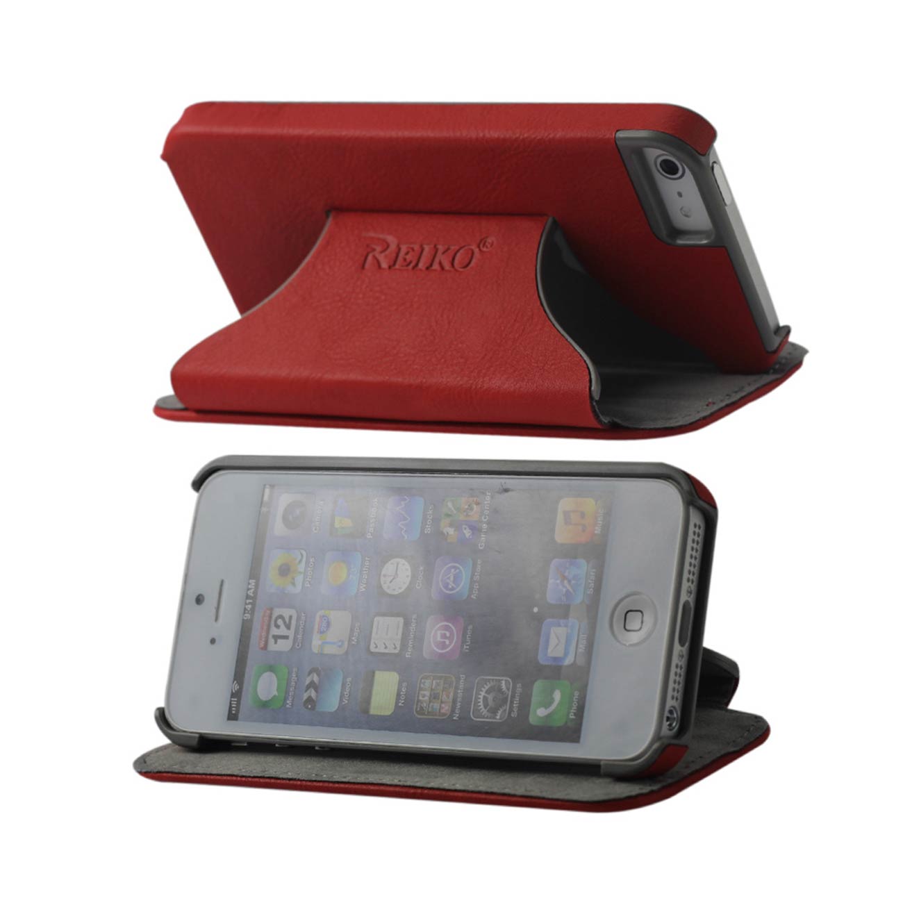 Case Flip Folio With Stand iPhone SE/ 5S/ 5 Red Color
