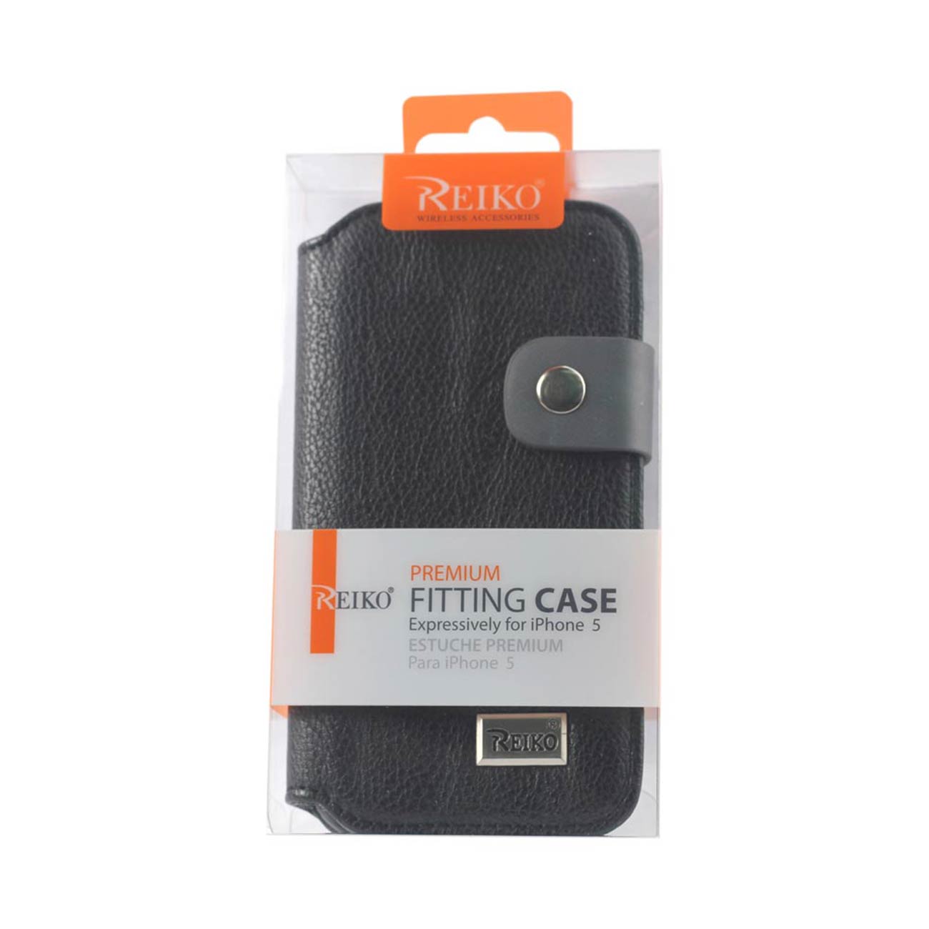 iPhone 5/5S/Se Leather Flip Case With Buckle Closure In Black