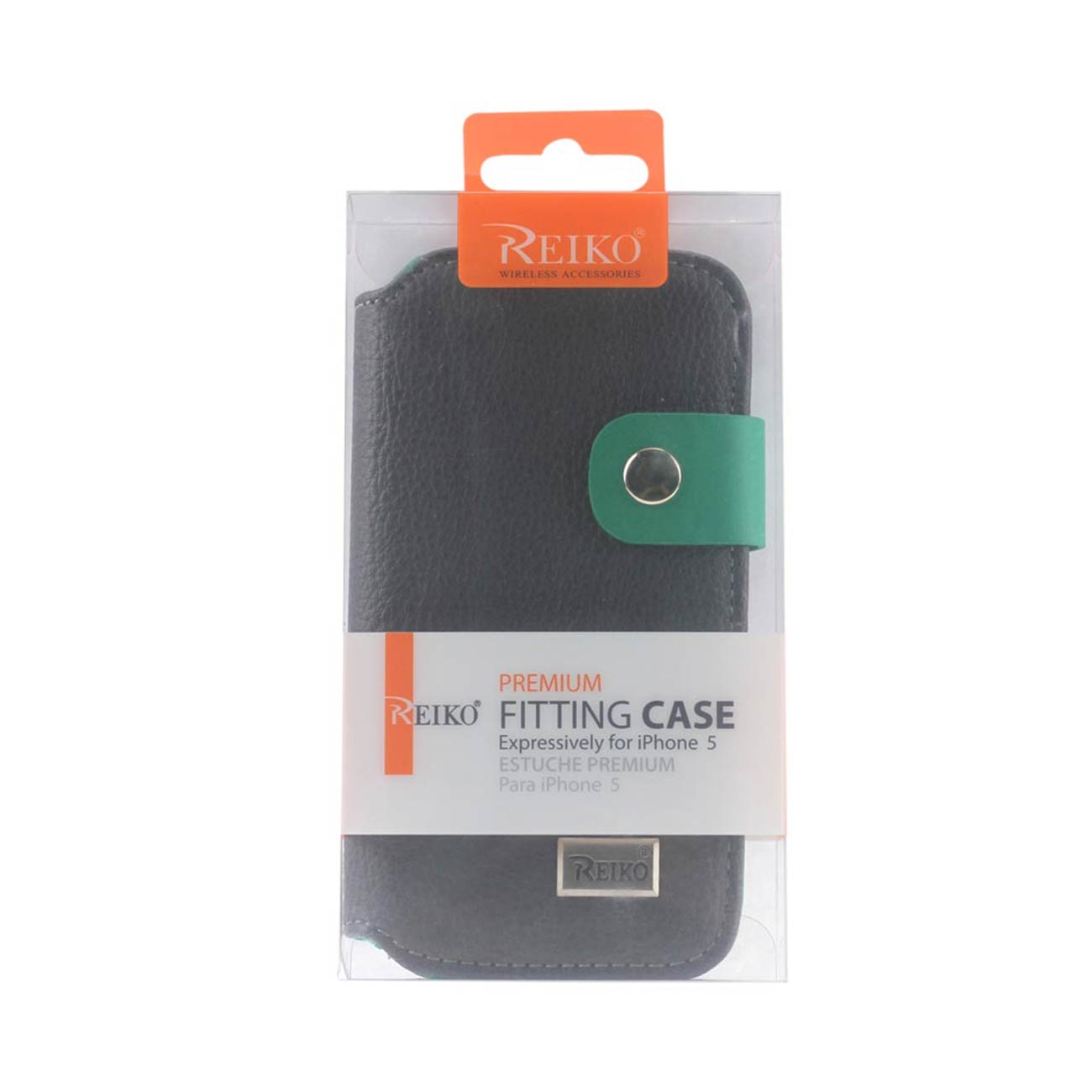 iPhone 5/5S/Se Leather Flip Case With Buckle Closure In Grey