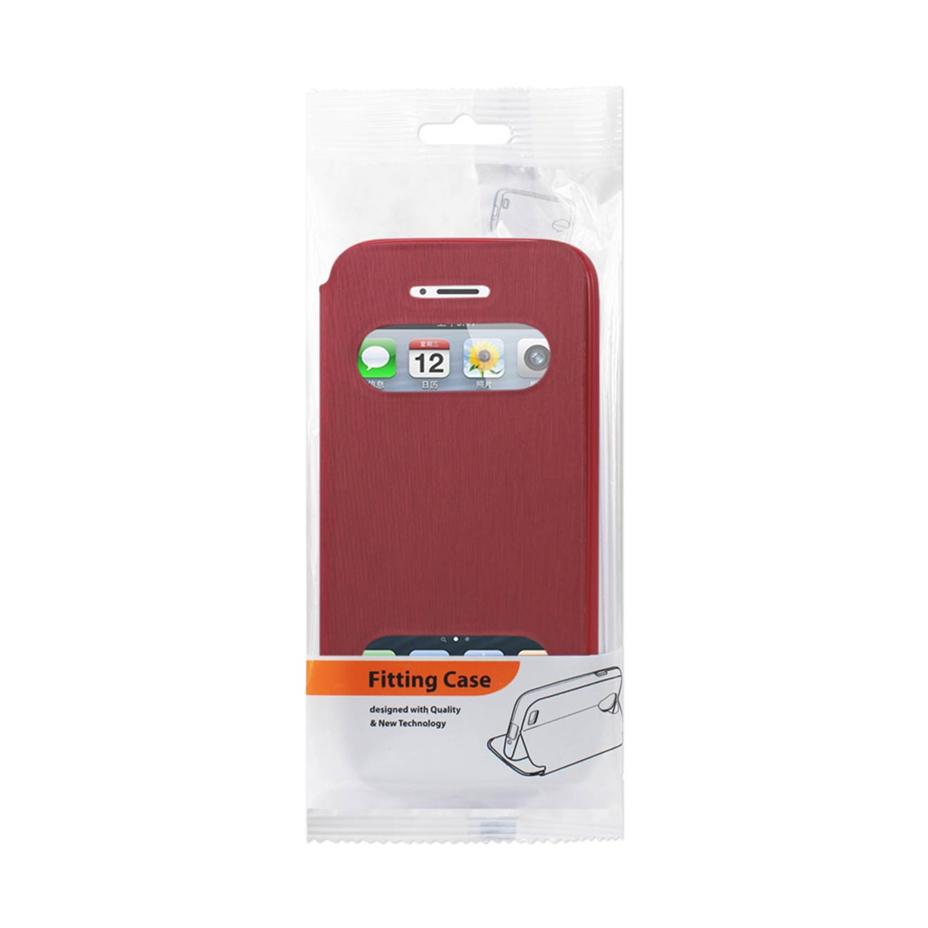Case Flip Smart Window iPhone SE/ 5S/ 5 Red Color