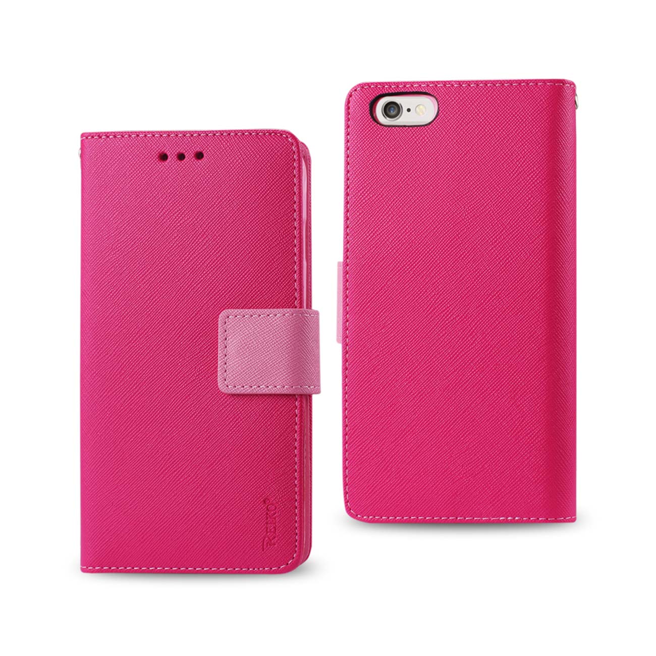 Wallet Case 3-In-1 iPhone 6 Plus Hot Pink Color