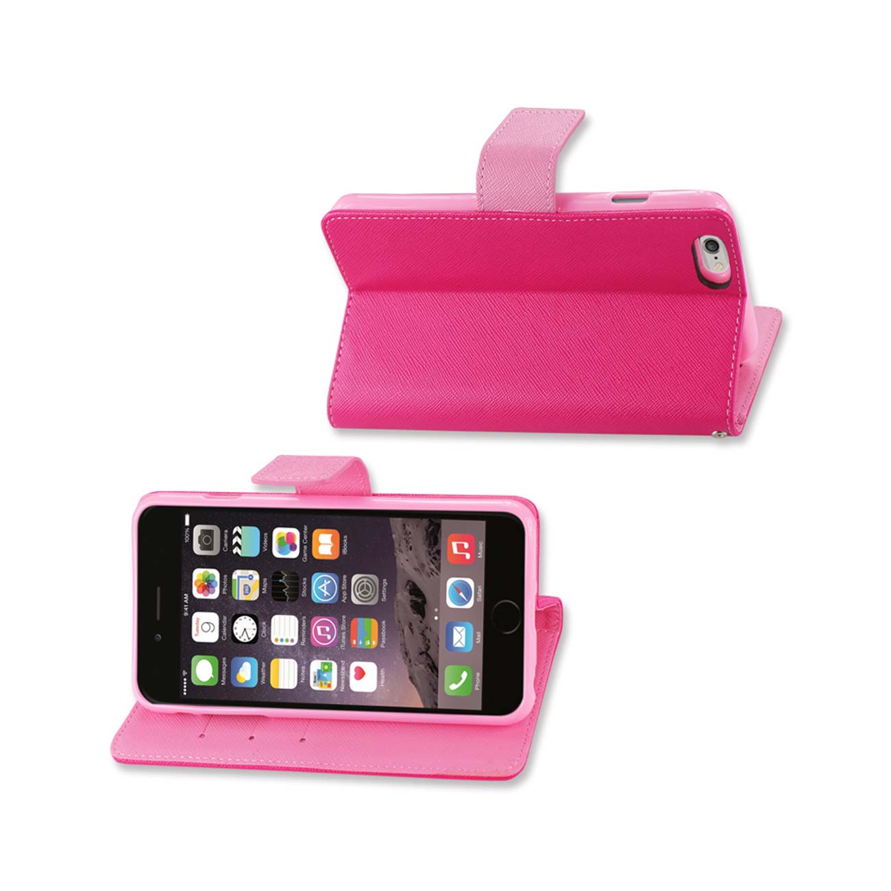 Wallet Case 3-In-1 iPhone 6 Plus Hot Pink Color