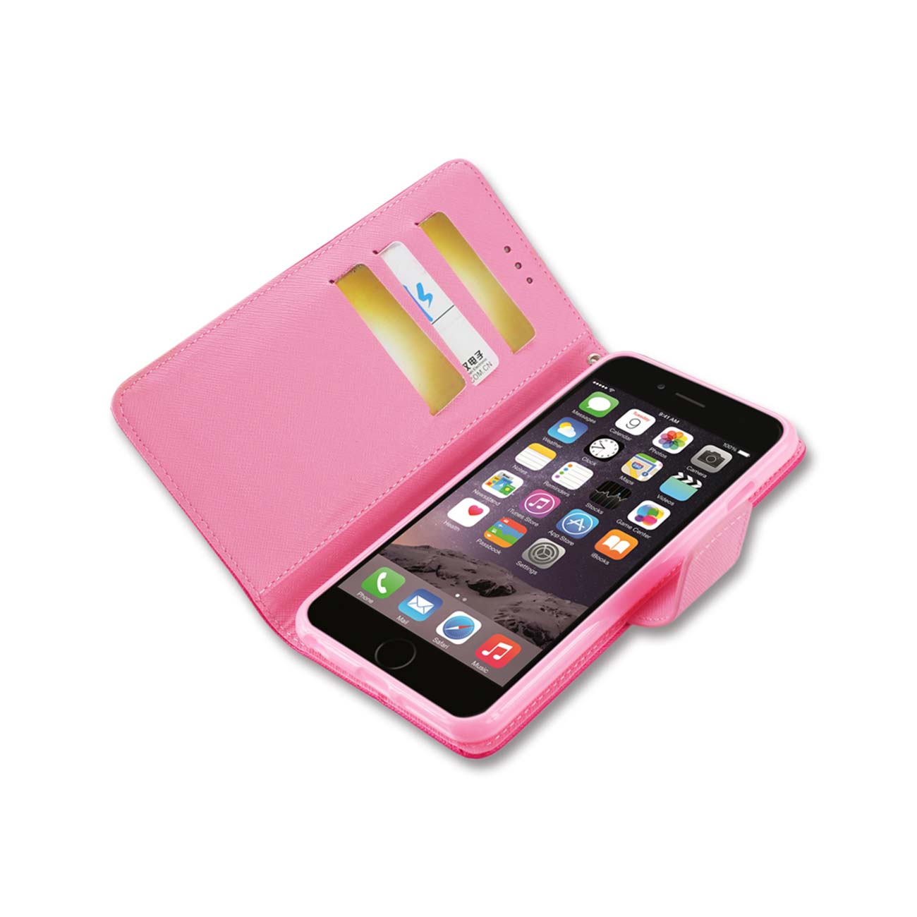 Wallet Case 3-In-1 iPhone 6 Plus Hot Pink Color