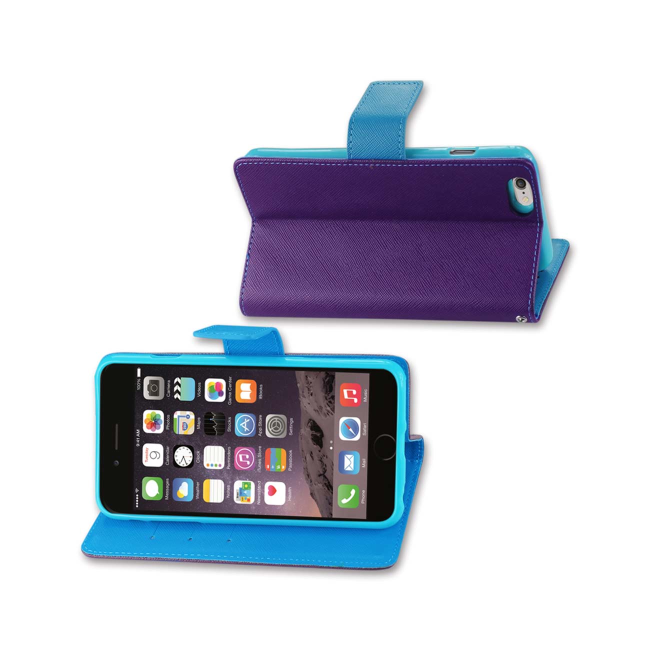 Wallet Case 3-In-1 iPhone 6 Plus Purple Color