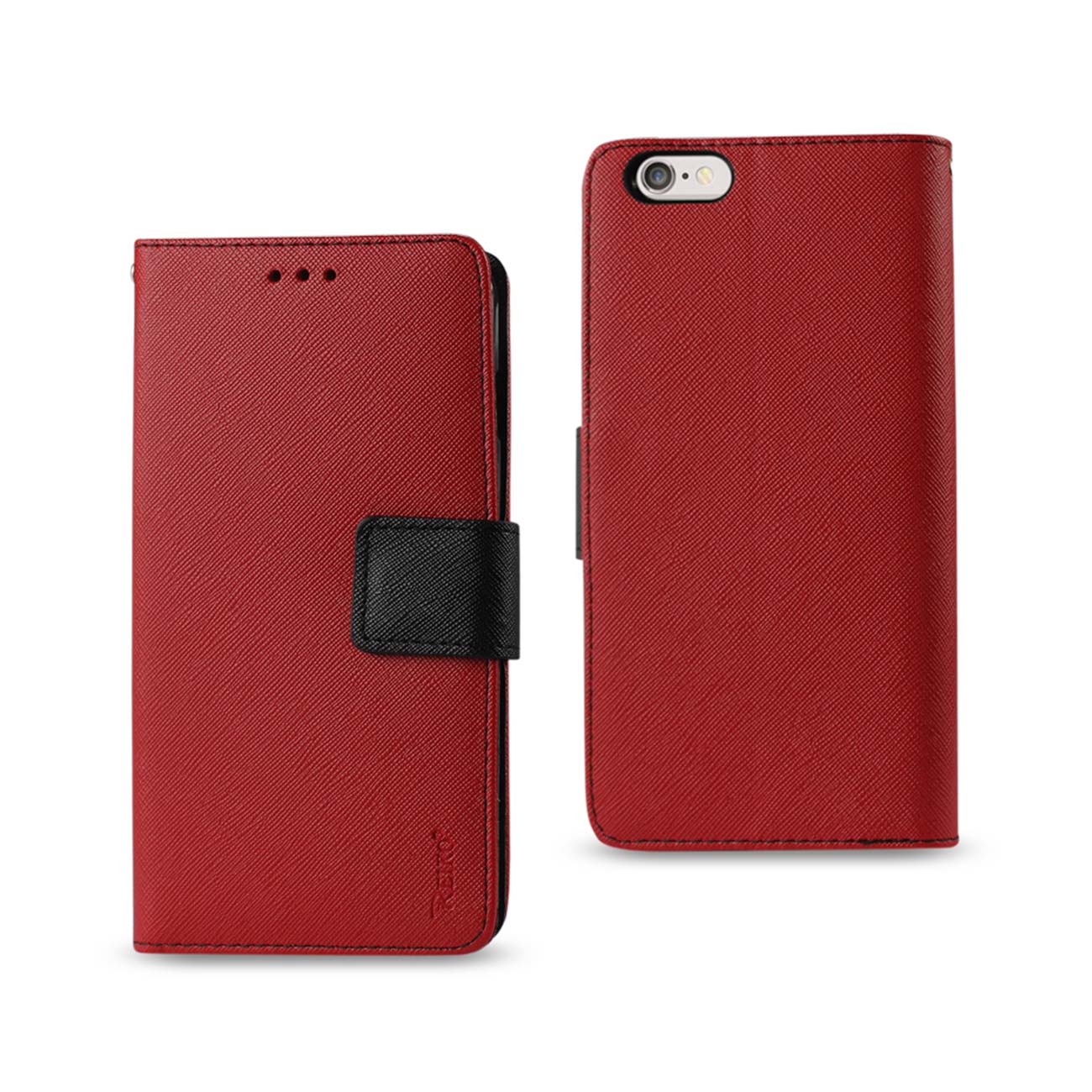 Wallet Case 3-In-1 iPhone 6 Plus Red Color