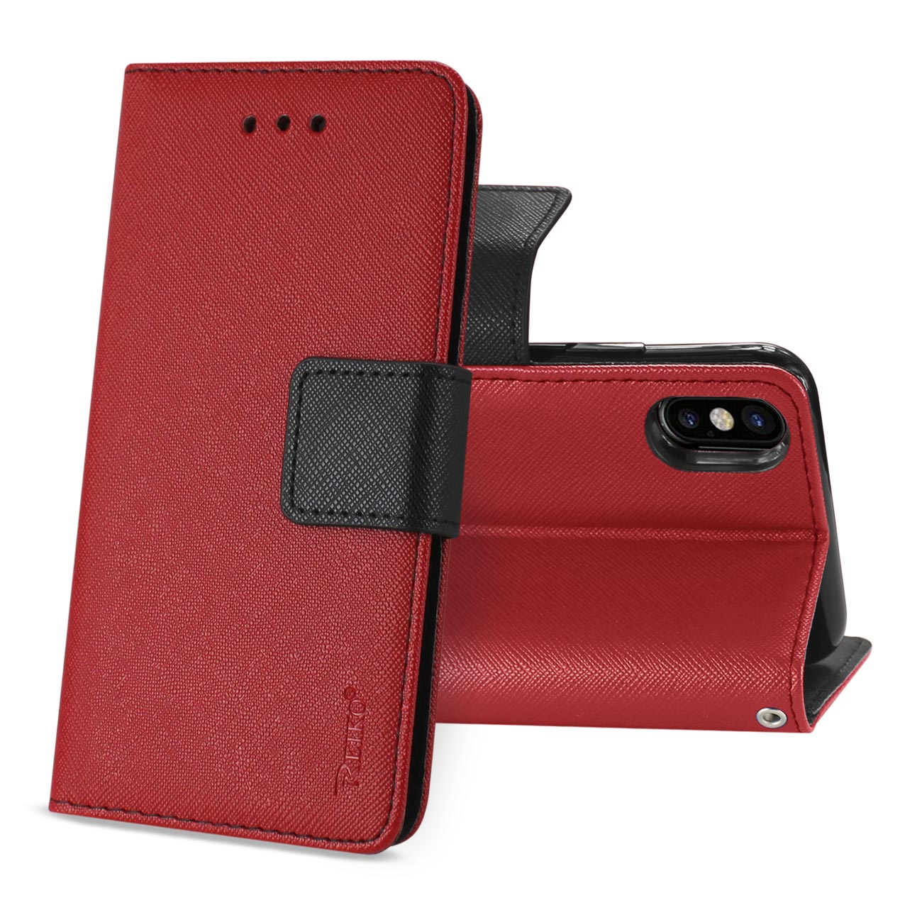 Wallet Case 3 In 1 iPhone X/ iPhone XS Red Color
