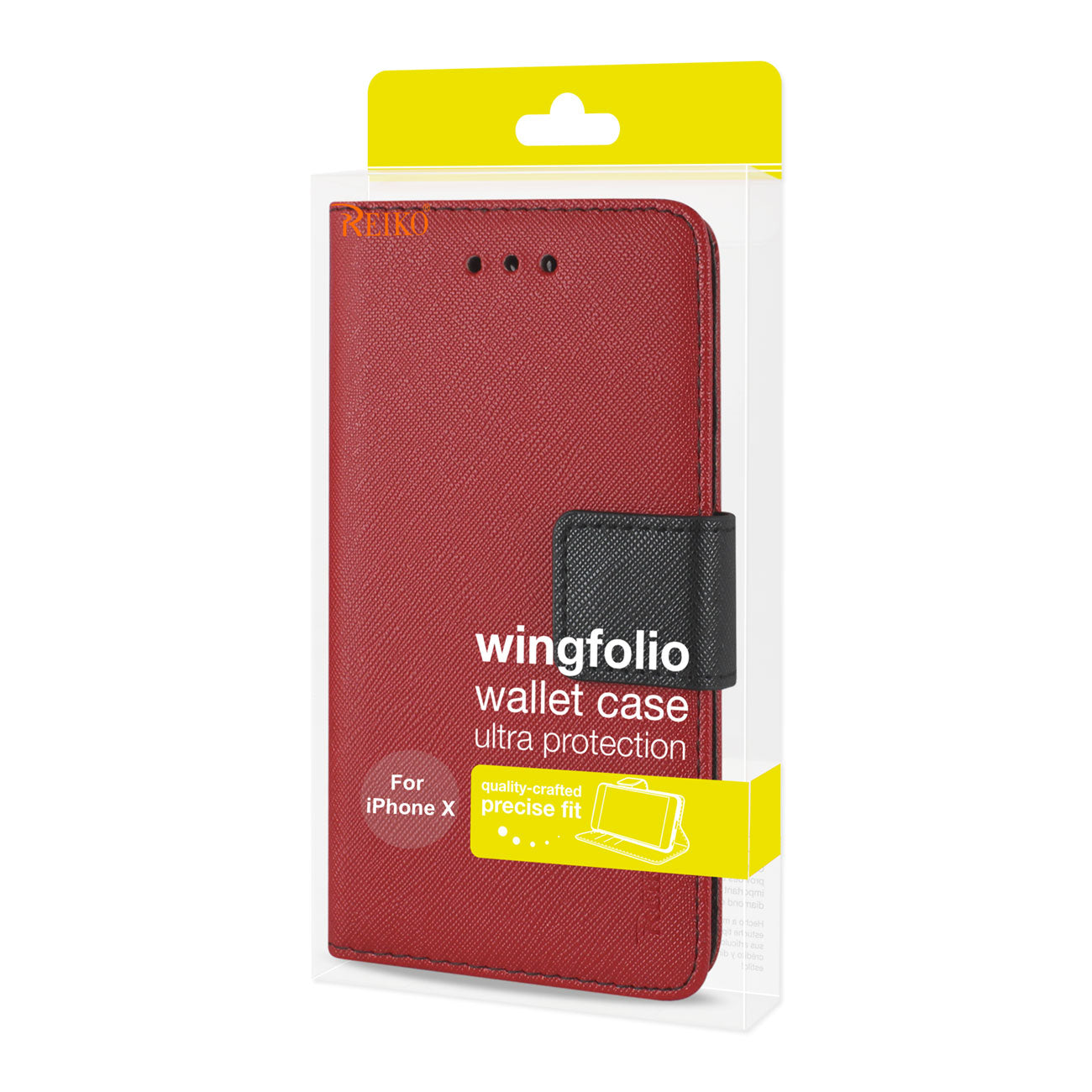Wallet Case 3 In 1 iPhone X/ iPhone XS Red Color