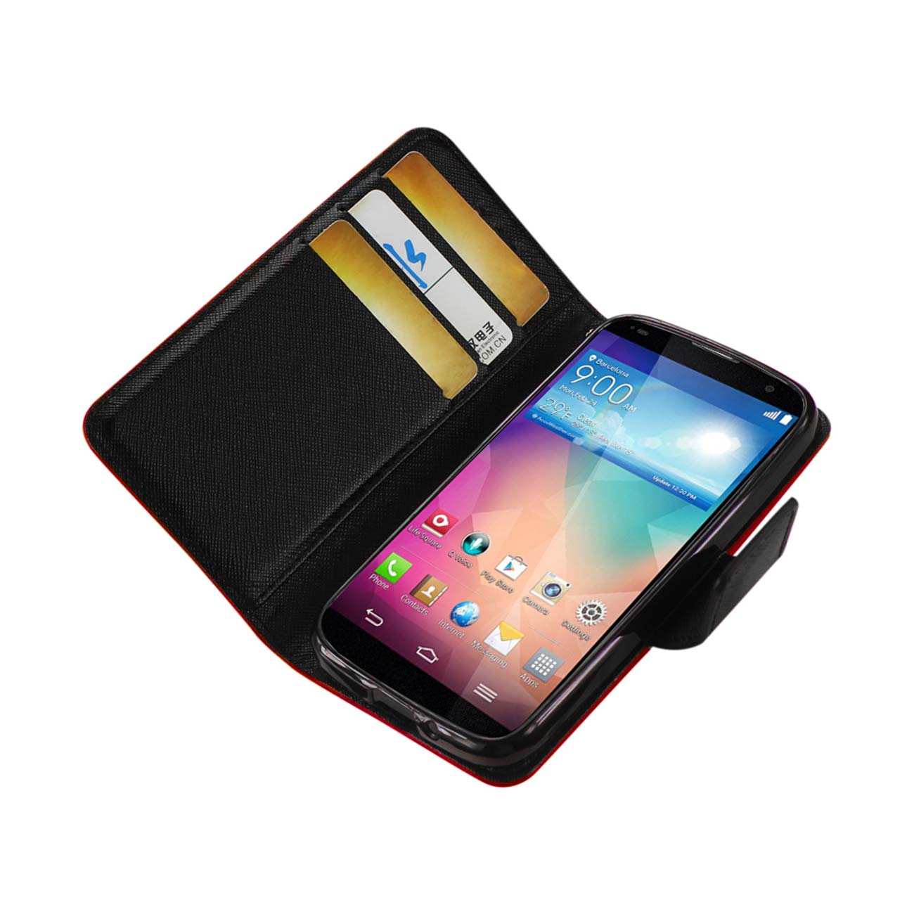 Wallet Case 3-In-1 LG G Pro 2 Red Color