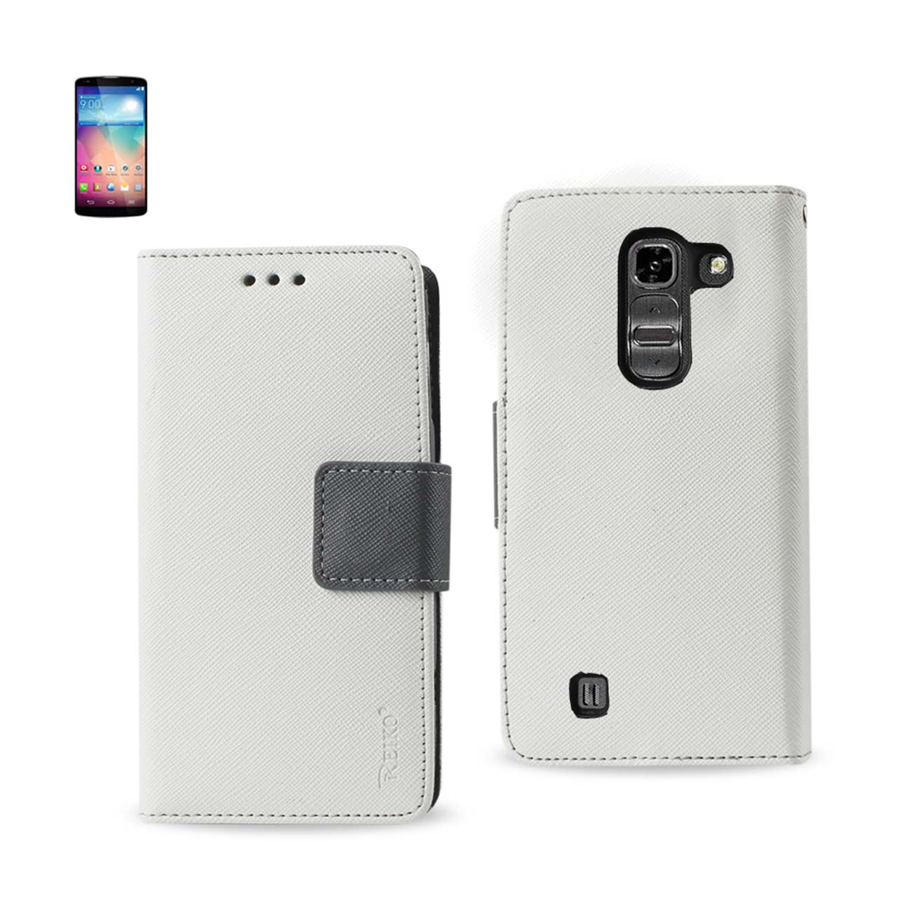Wallet Case 3-In-1 LG G Pro 2 White Color