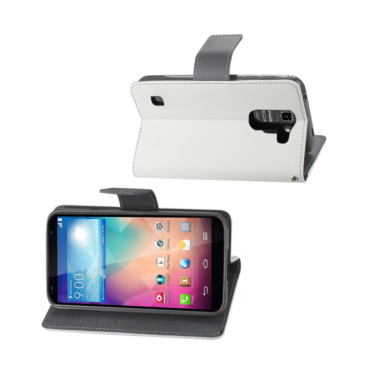 Wallet Case 3-In-1 LG G Pro 2 White Color