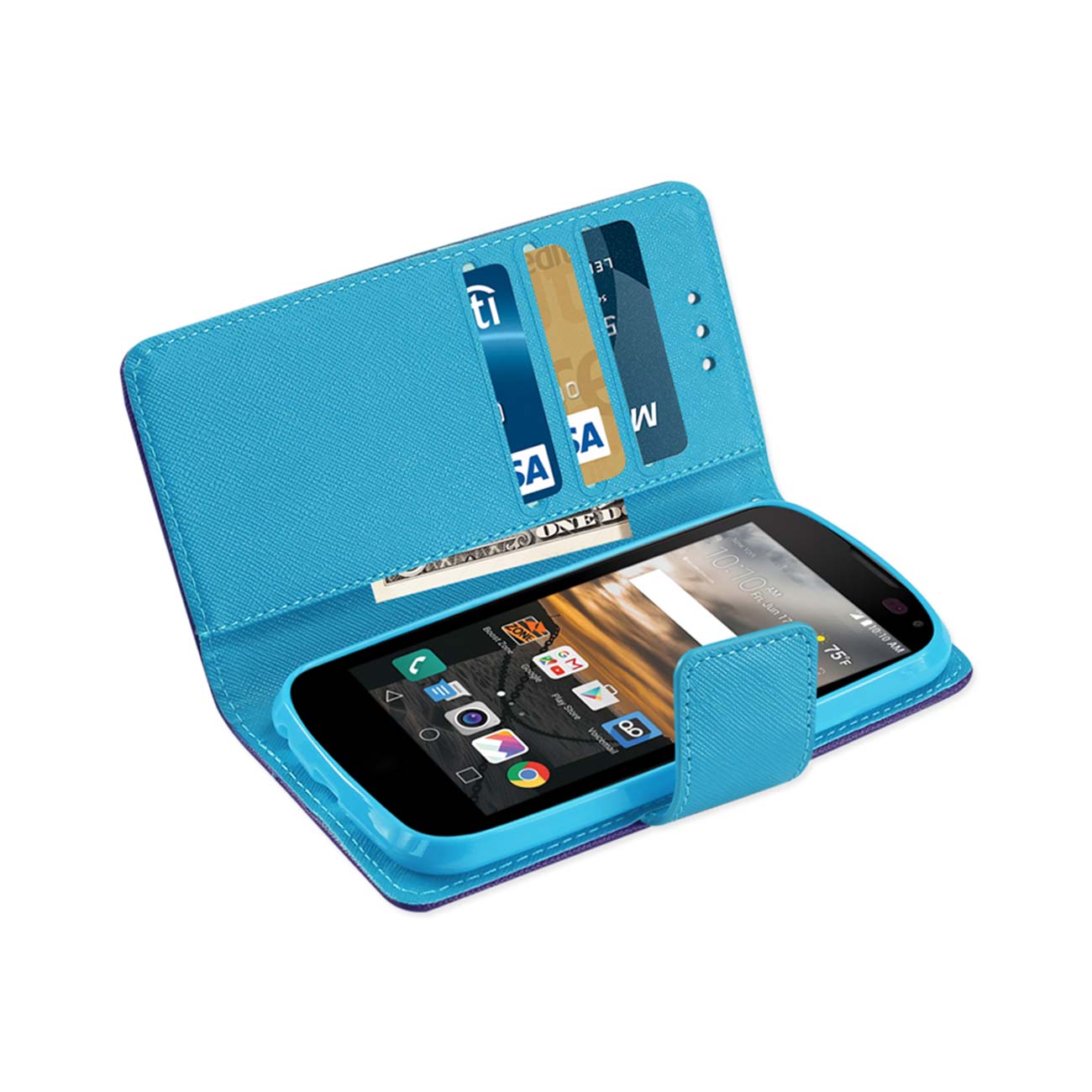 Wallet Case 3-In-1 LG K3 Purple Color