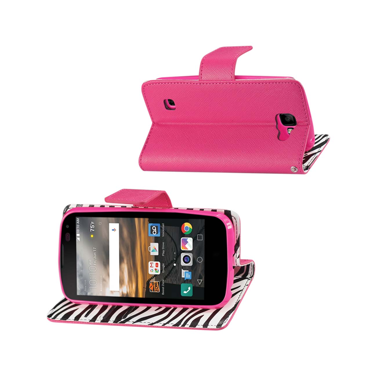 Wallet Case Inner Zebra Print LG K3 Hot Pink Color