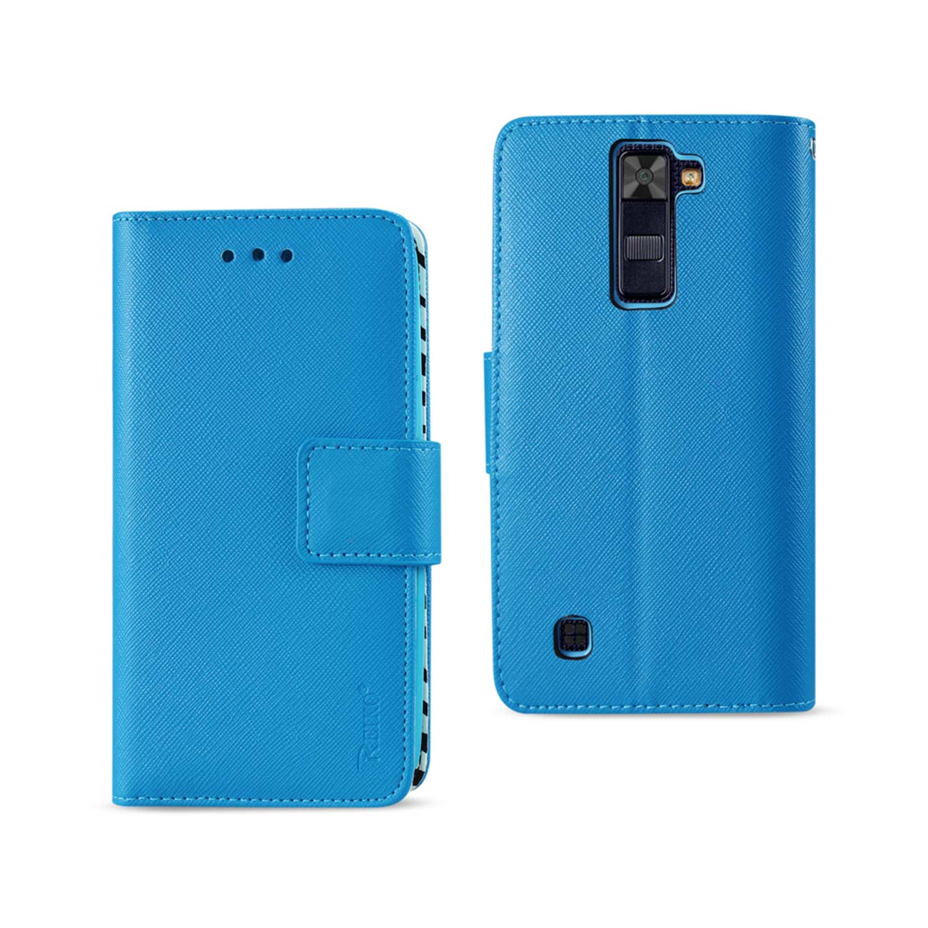 Wallet Case Animal Zebra Print 3-In-1 LG K8 Blue Color
