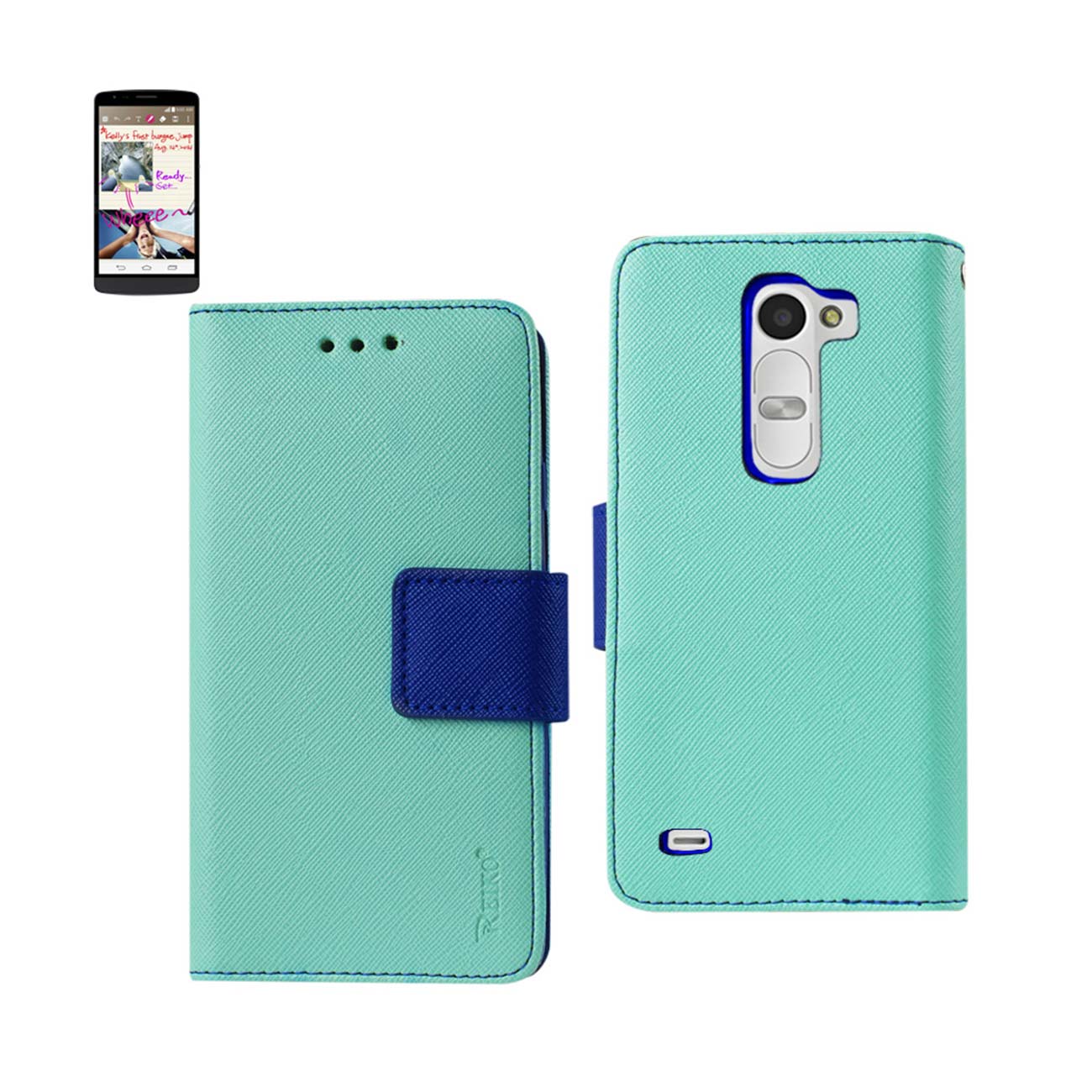 Wallet Case 3-In-1 LG G Stylus Green Color