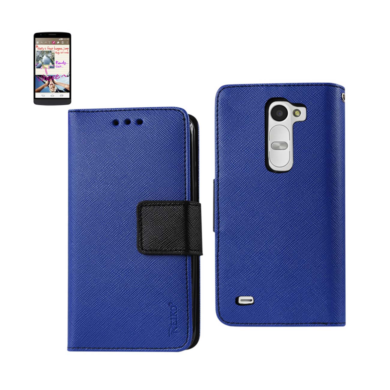 Wallet Case 3-In-1 LG G Stylus Navy Color