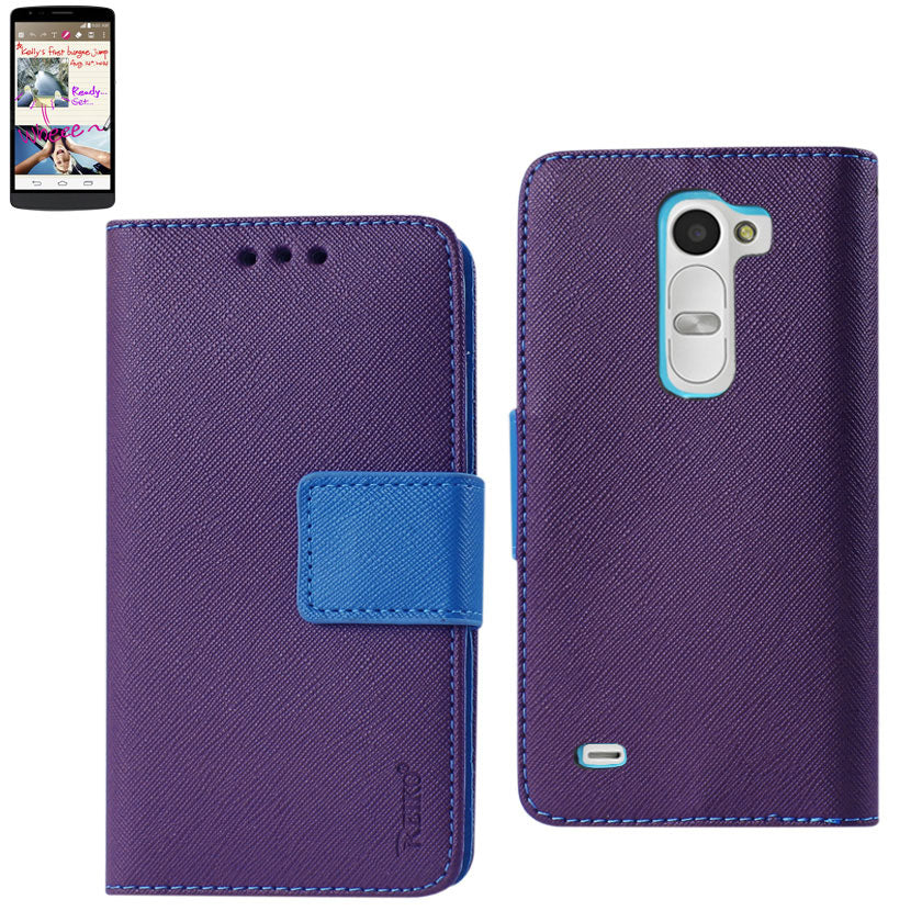Wallet Case 3-In-1 LG G Stylus Purple Color