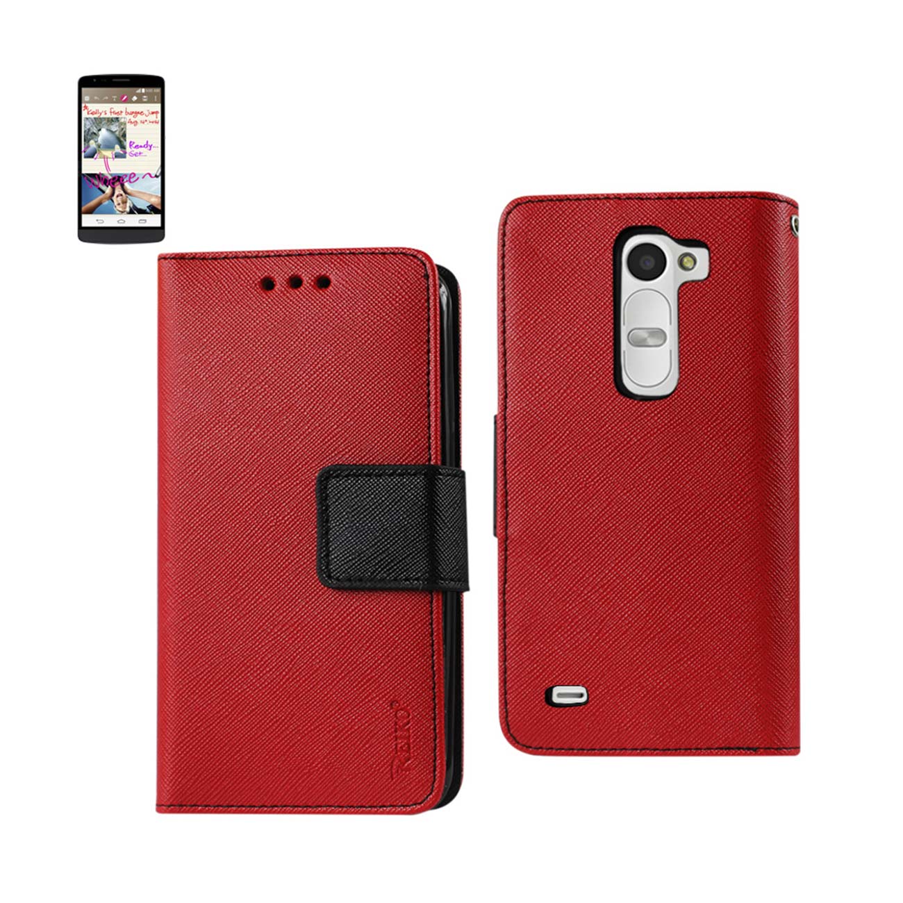 Wallet Case 3-In-1 LG G Stylus Red Color