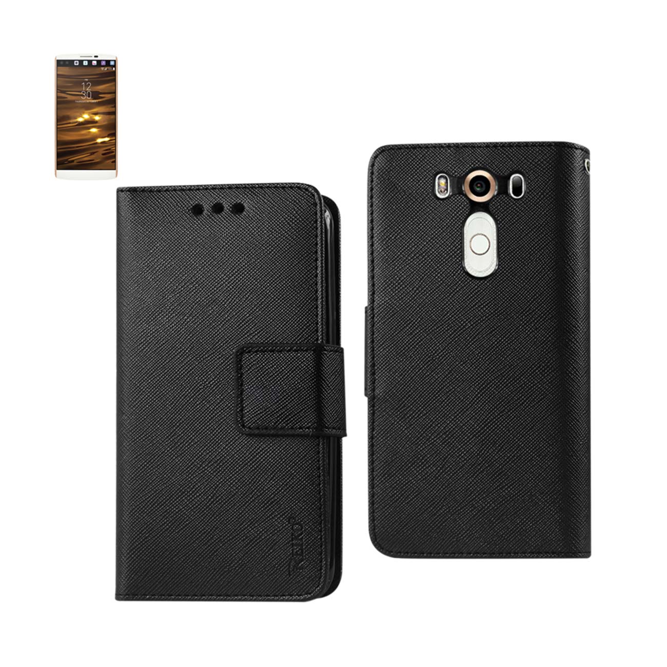 Wallet Case 3-In-1 LG V10 Black Color