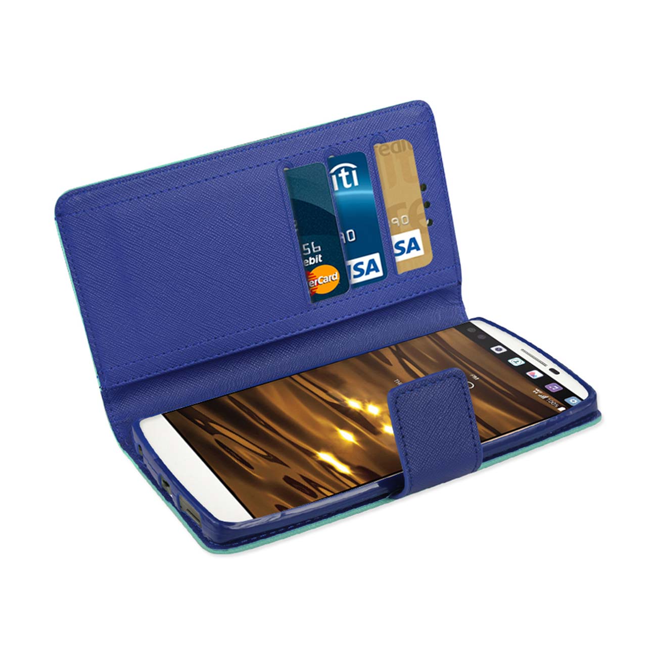 Wallet Case 3-In-1 LG V10 Green Color