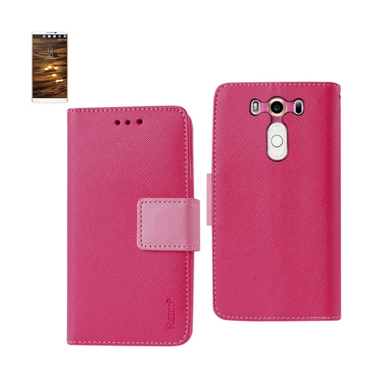 Wallet Case 3-In-1 LG V10 Hot Pink Color