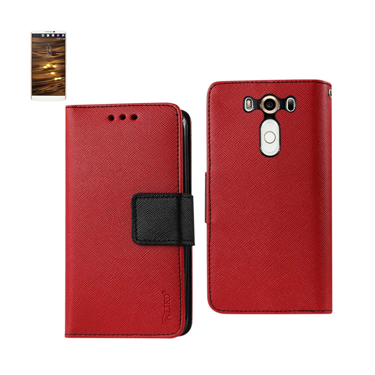 Wallet Case 3-In-1 LG V10 Red Color
