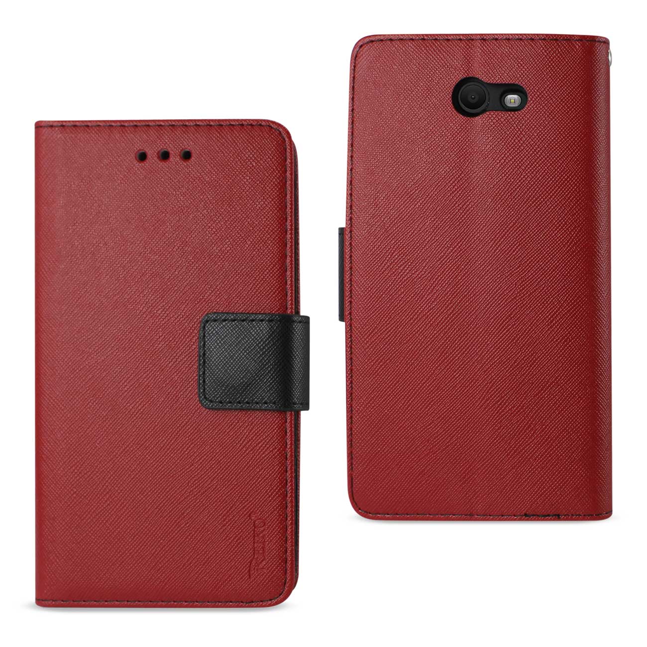 Wallet Case 3-In-1 Samsung Galaxy J7 V 2017 Red Color
