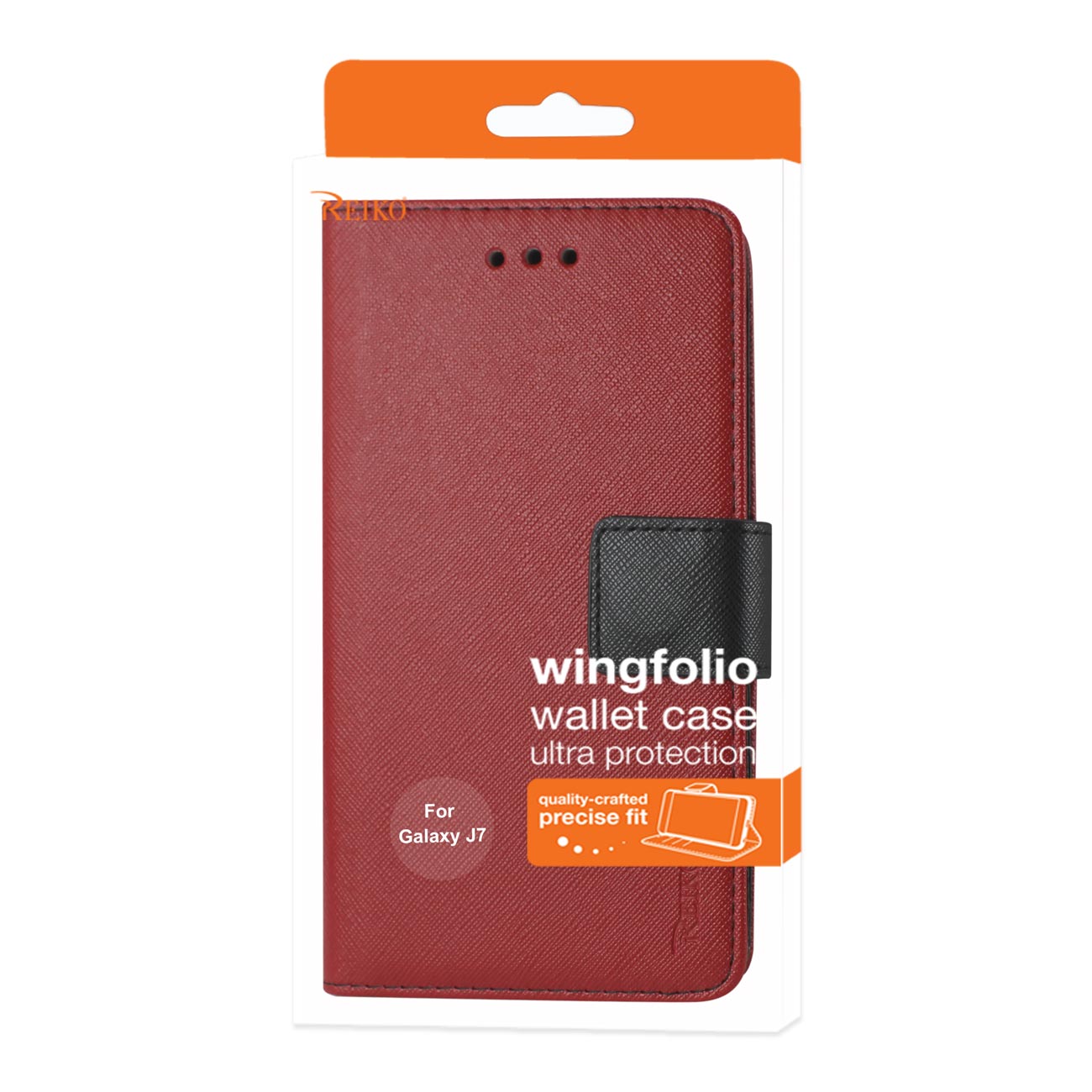 Wallet Case 3-In-1 Samsung Galaxy J7 V 2017 Red Color