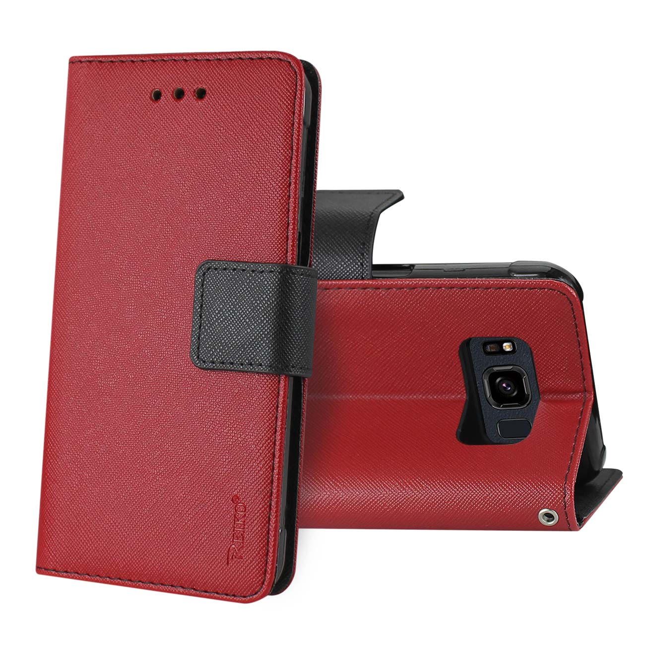 Wallet Case 3 In 1 Samsung Galaxy S8 Active Red Color