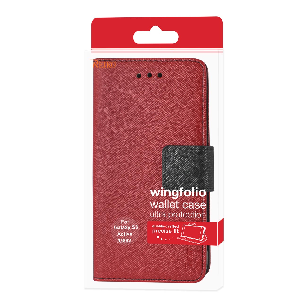 Wallet Case 3 In 1 Samsung Galaxy S8 Active Red Color